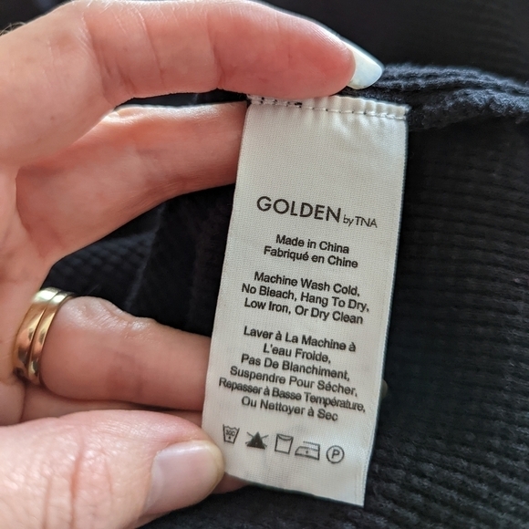 Aritzia golden by tna thermal Los Santos top dress black small - Picture 10 of 14